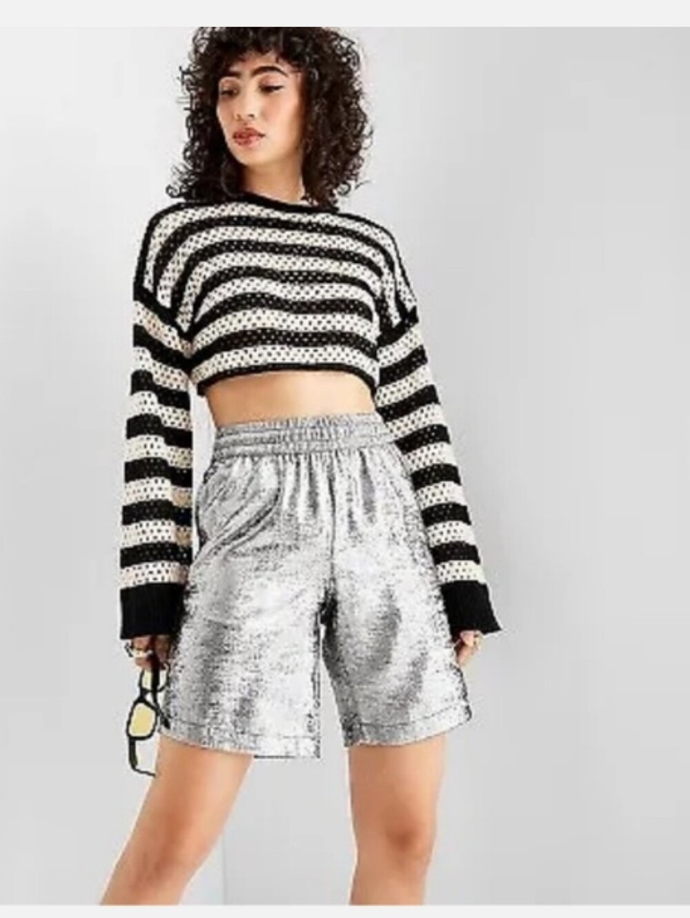 New Future Collective Alani Noelle  Metallic Shorts